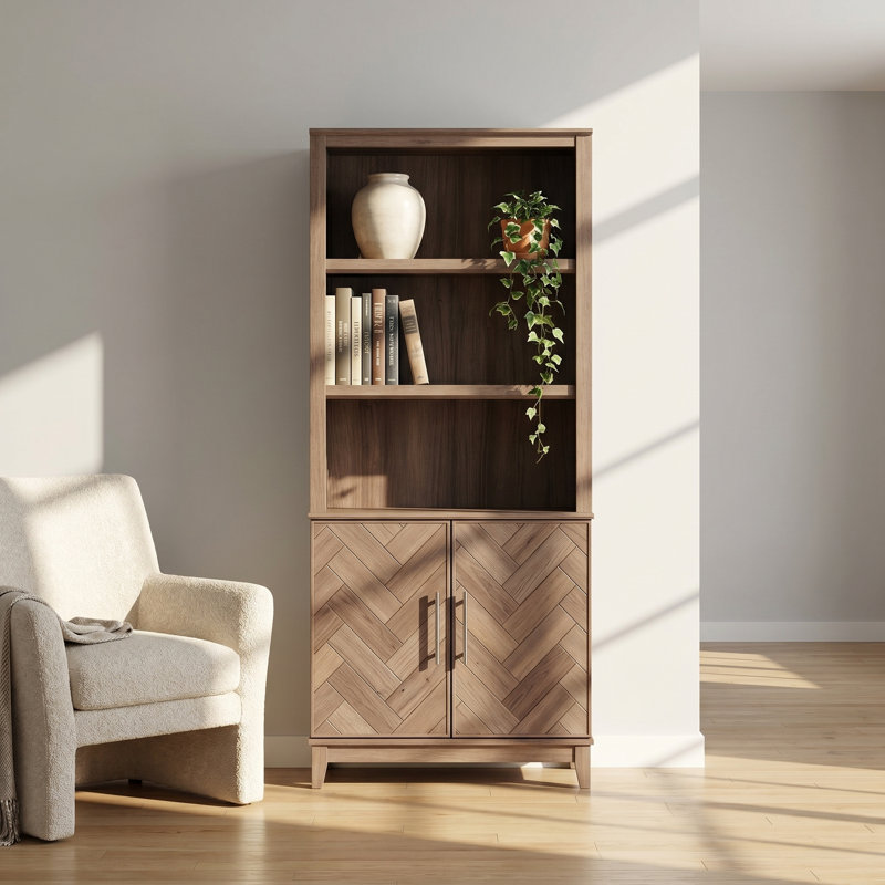 Hawthorne 71.9''Tall Bookcase with Storage Cabinet
