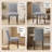 17.3'' Wide Modern Upholstered Fabric High Back Parsons Side Dining Chair with Solid Wood Legs-662918291