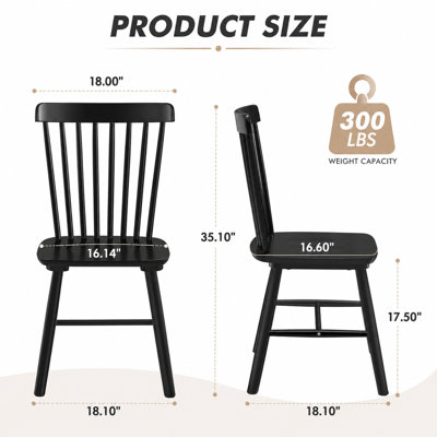 Solid Wood Windsor Dining Chairs