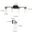 4-Light Black And Gold Wall Sconce
