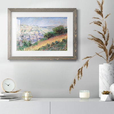 Vue de Vetheuil, impression sur papier encadrée