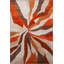 Tapis décoratif moderne rouge et beige-681369922