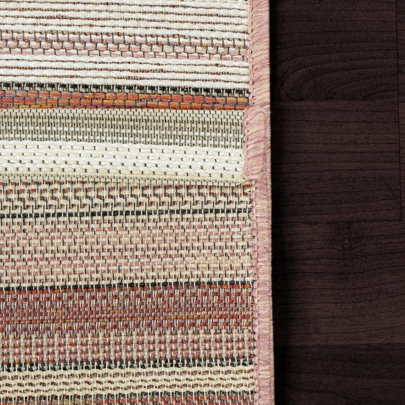 Kopp Striped Indoor / Outdoor Rug, Rectangle 6'7" x 9'6"