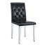 Ensemble de 4 chaises de salle à manger en polyuréthane noir avec dossier à boucle ergonomique et pieds réglables pour un intérieur moderne et luxueux.-1419016870-1419016921
