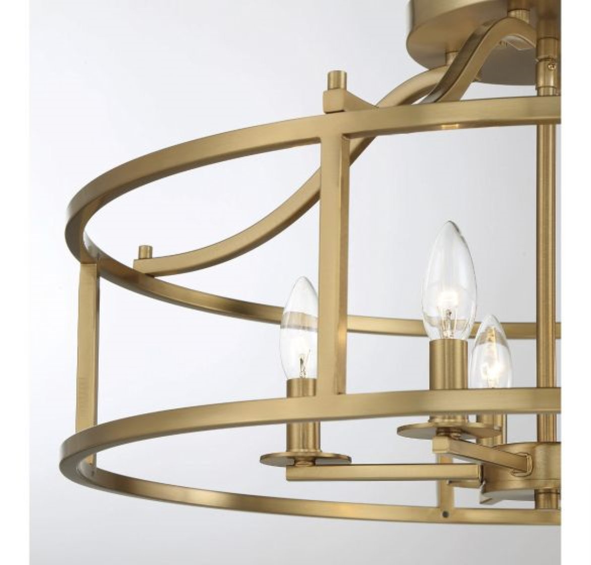 Maris 5-Light Semi Flush Mount, Brass