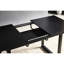 Black Square Table With Metal Leg, Top, Modern Living Room Feature Addition Table, Extendable And Practical