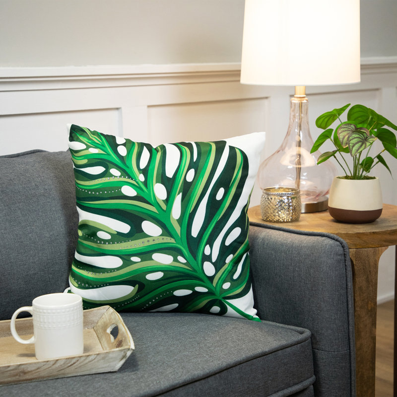 Insert de coussin, Motif floral vert