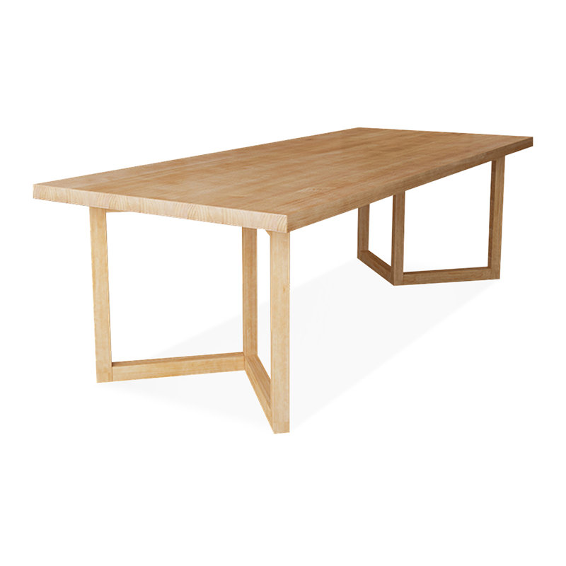 Bureau rectangulaire en bois massif Burlywood, H 29,53 po x l 86,61 po x P 35,43 po