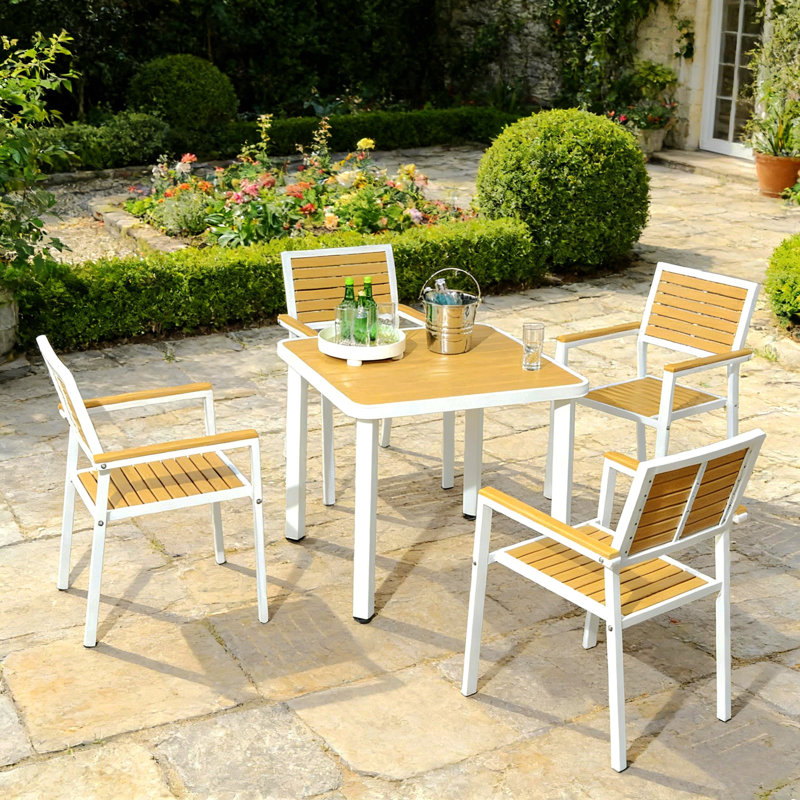 Outdoor Dining Furniture Set,5Pc Patio Table And Chairs Set