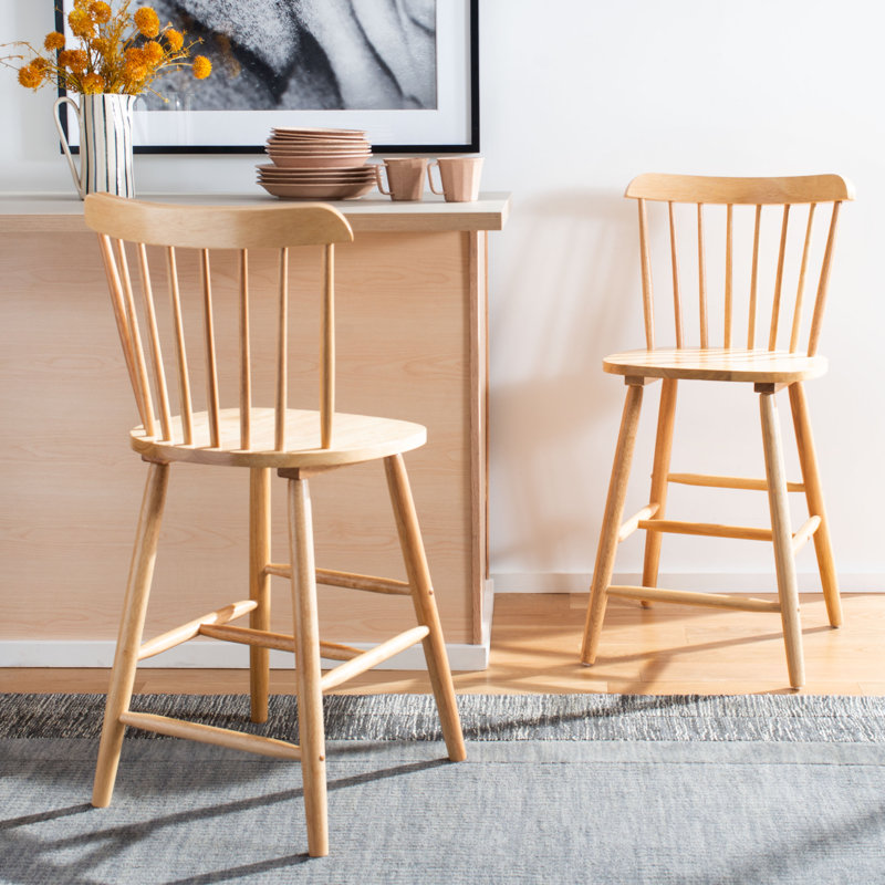 Tabouret Cerian, Tabouret de comptoir (siège d’une hauteur de 24, Brun clair