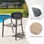 Ensemble de 4 chaises de patio en aluminium empilables