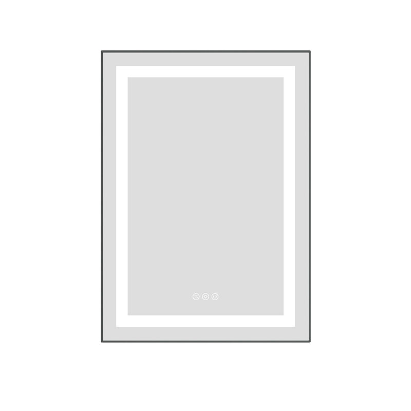 LED Bathroom Mirror With Multiple Functions And Exquisite Design, Brushed Gold, 32.6" x 24.06"