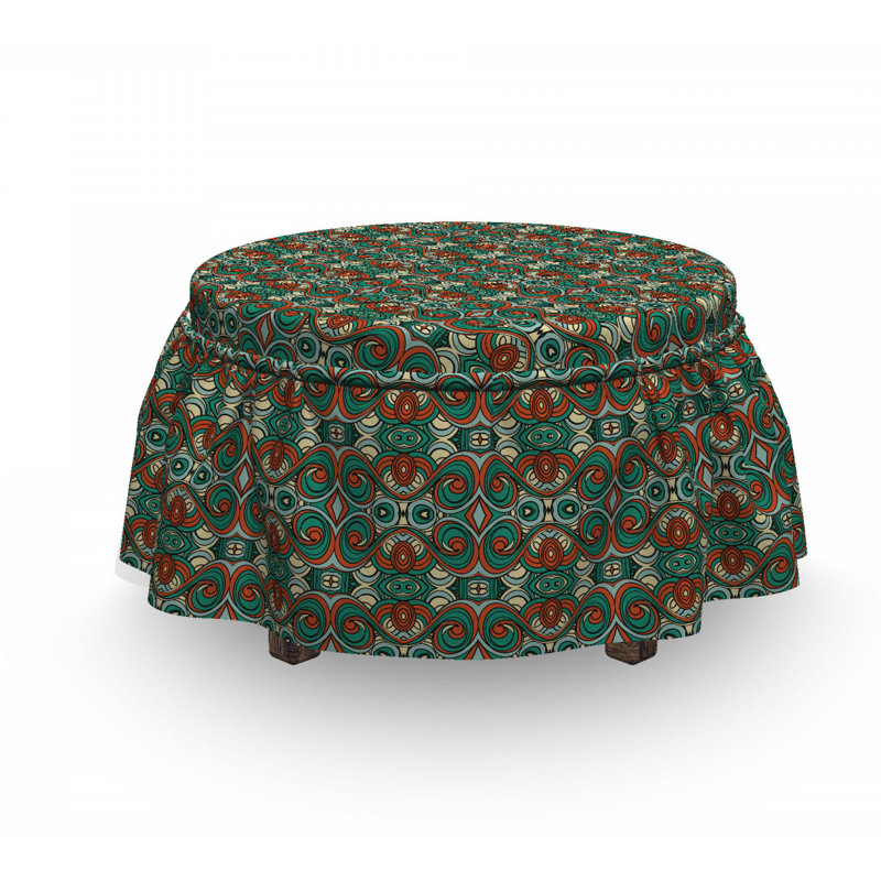 Housse pour repose-pieds abstract tourbilloning motifs