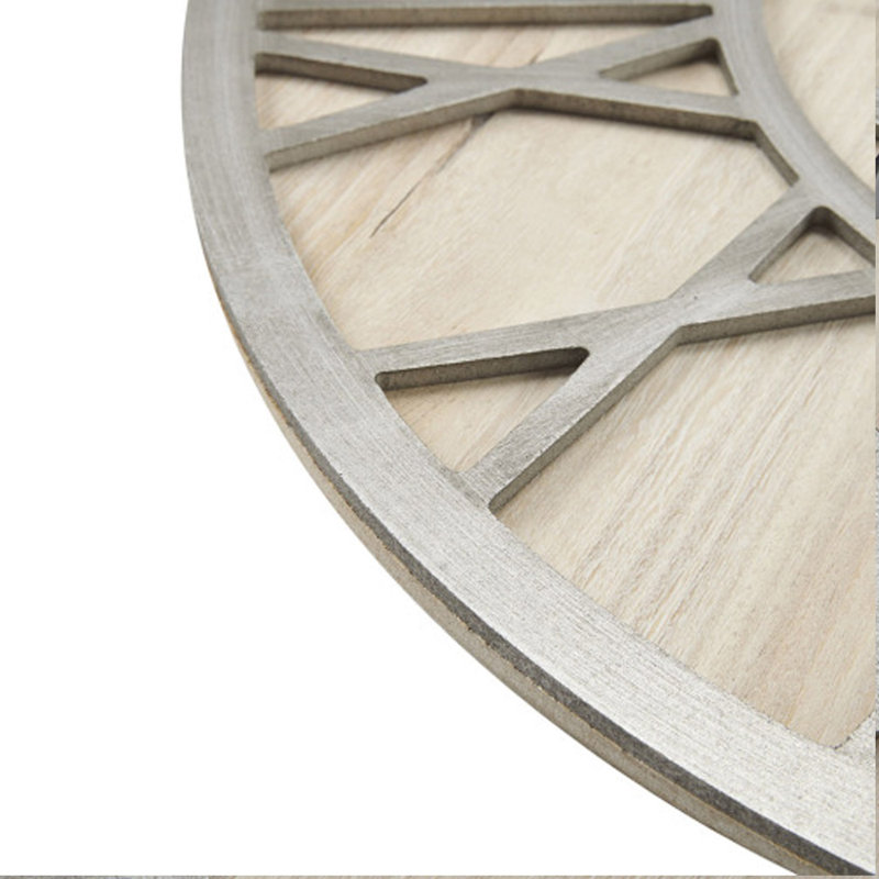  Minimalist Wood Wall Clock 23.6" 