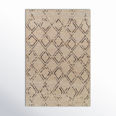 Pemberley Geometric Handmade Flatweave Jute Brown/Black Area Rug