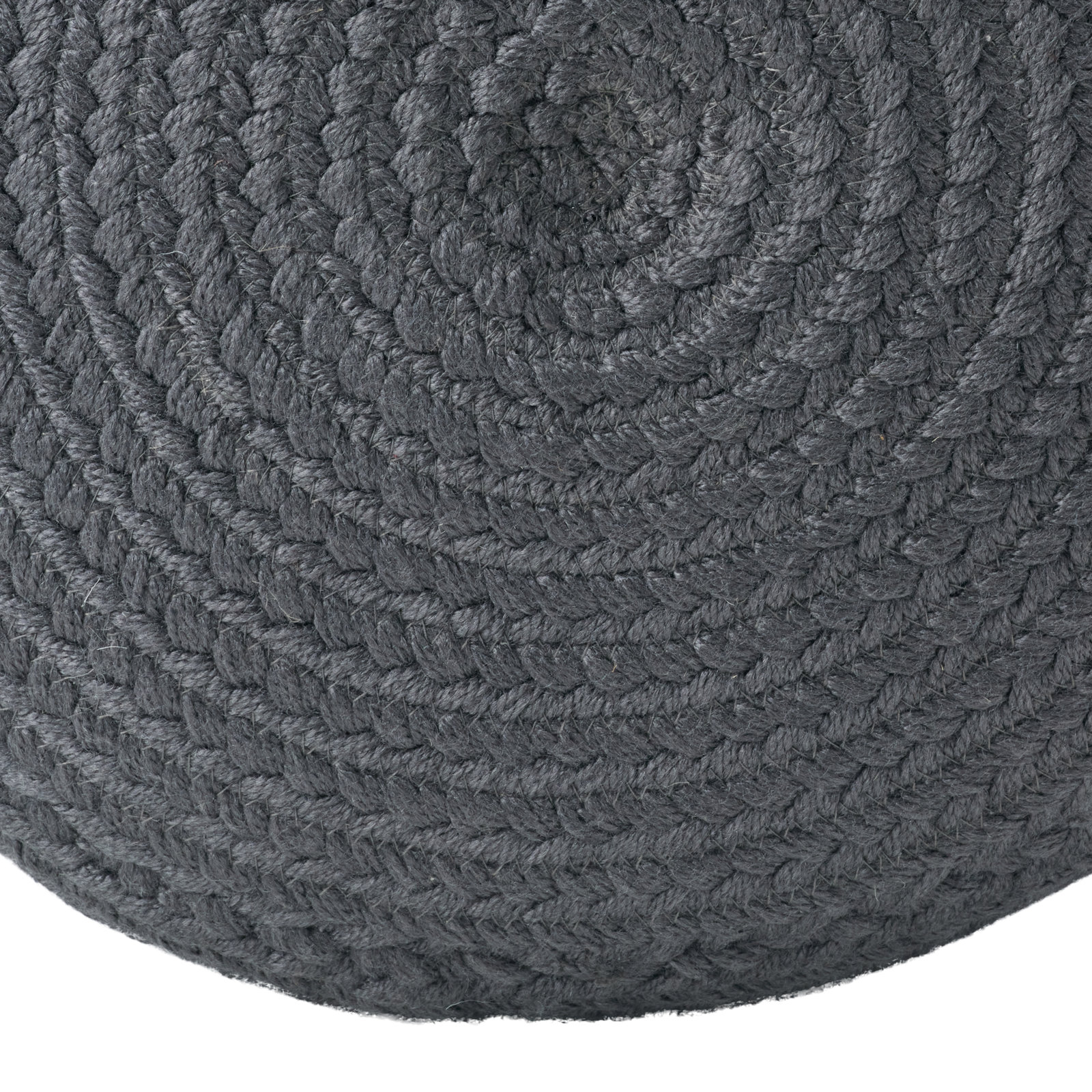 Dalenna Round Outdoor Ottoman, Dark Gray