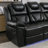 Home Theater Seating Manual Recliner Chair With Center Console And LED Light Strip For Living Room-99046989