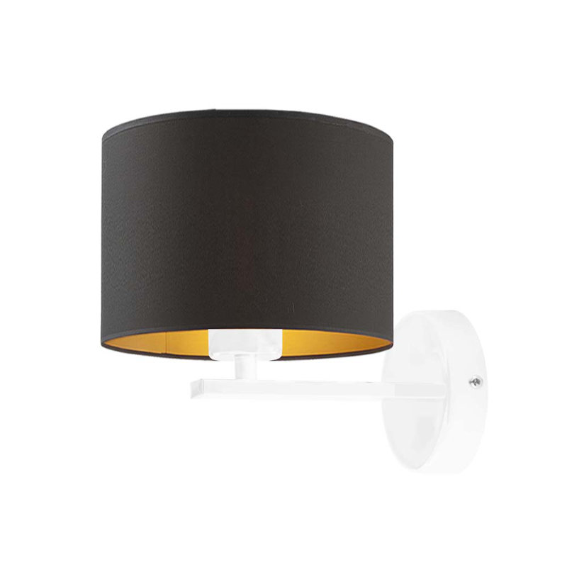 Woodberry Steel Swing Arm Sconce, White, Black