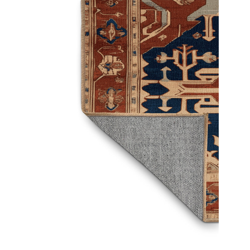 Tapis brun lavable à la machine, Carré 6 pi