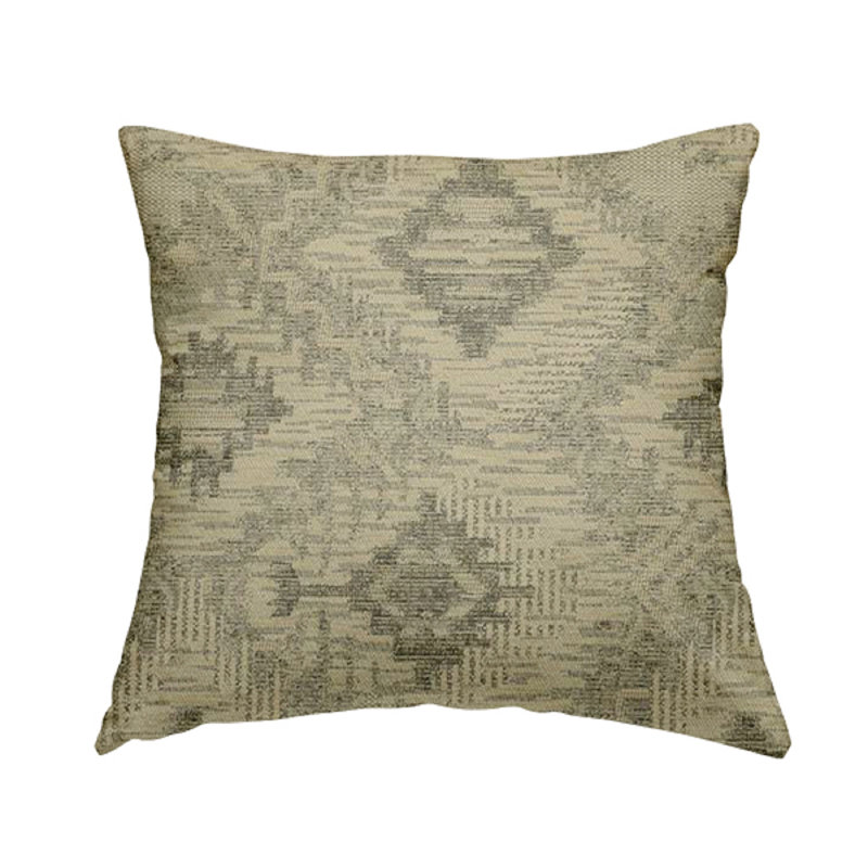 Raasch Geometric Square Throw Cushion, 55cm H x 55cm W x 5cm D, Cream