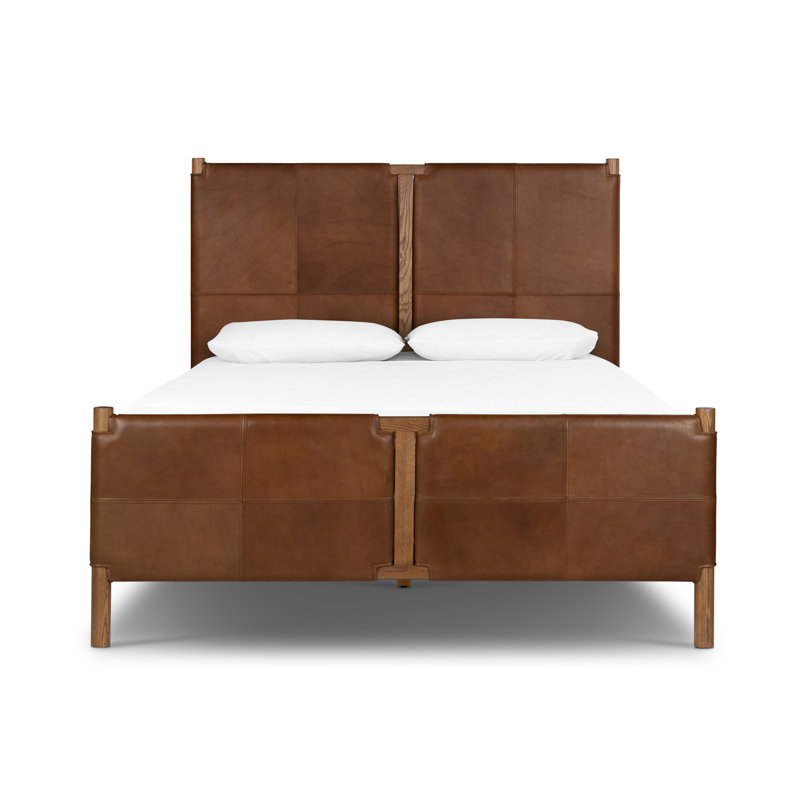 Salado Leather Bed, Queen, Heirloom Sienna