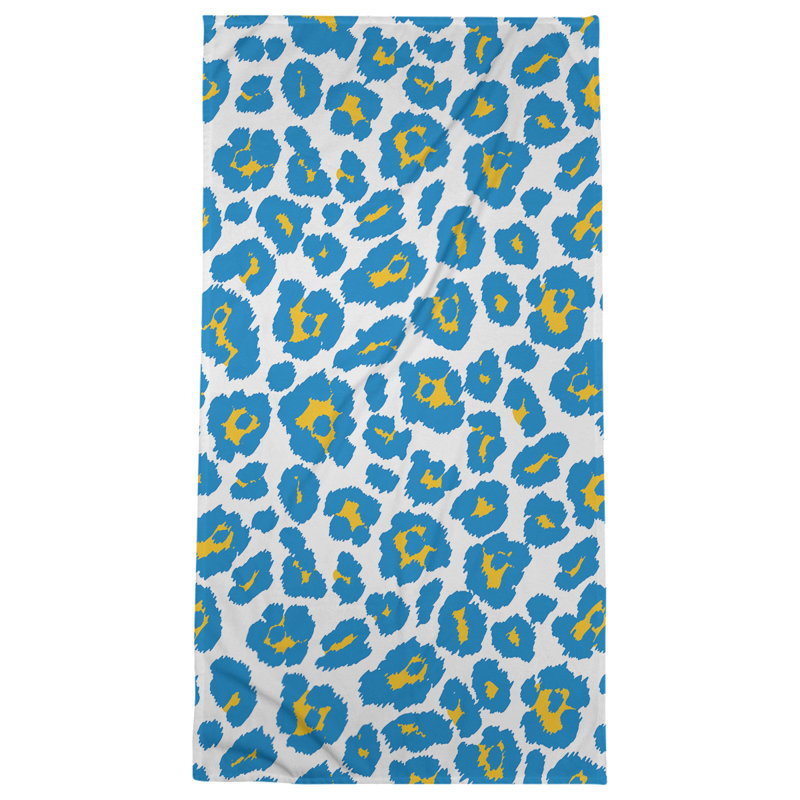 Lucida Bath Towel, Microfiber, White/Gold/Powder Blue