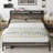 King Size Platform Bed Frame With 2-tier Storage Headboard/ Charging Station,Rustic Brown-98975038-98975039