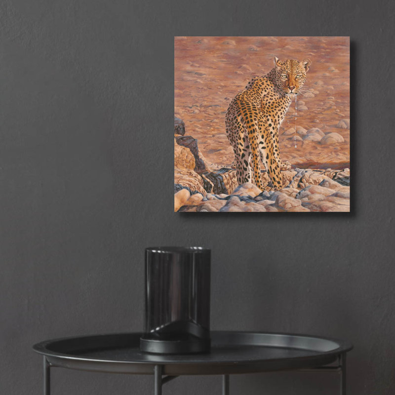 Art mural en verre épique «Disturbed» par Delene Lambert, 12 po x 12 po