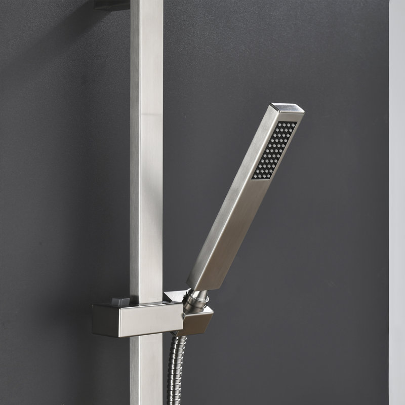 Stainless Steel Adjustable Handheld Showerhead, Brushed Nickel
