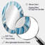 Op Art Blue Focus I - Grand miroir mural ovale sur métal-1614256254
