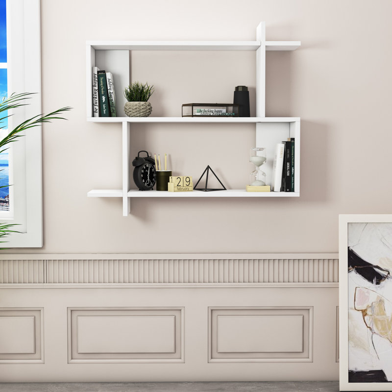 2 Piece Tiered Shelf, White