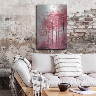Art mural luxueux «Pink Trees» par Momart