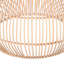 Luminaire suspendu en rotin tissé à la main 1 lumière Chian noir-505005410
