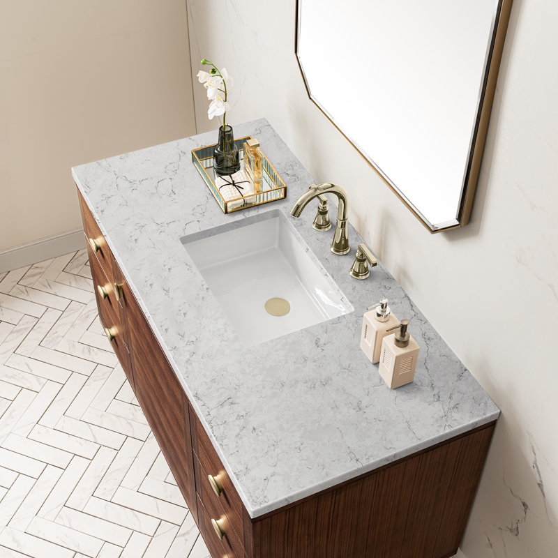 Amberly 48'' W Single Vanity, Eternal Jasmine Pearl