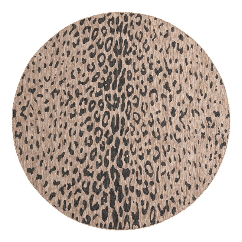 Ivery Outdoor Area Rug, Round 6'1"