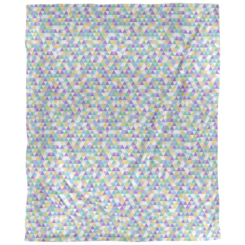 Tissu triangulaire, Bleu / Jaune, L 54 po x l 36 po, Lin naturel paloma