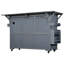 Îlot de cuisine extérieur durable avec plateau en acier inoxydable, rangement spacieux et roulettes pour faciliter le déplacement, gris-1268669429