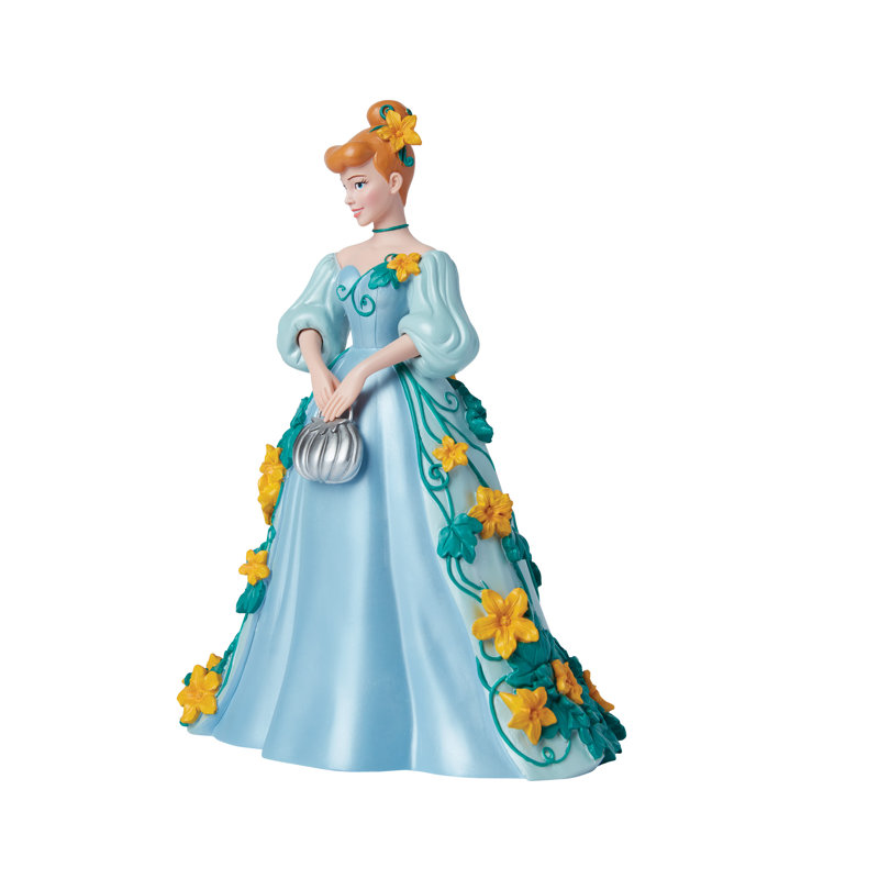 Disney Showcase Princess Cinderella Holding a Silver Pumpkin Botanical Figurine 8.46 Inch