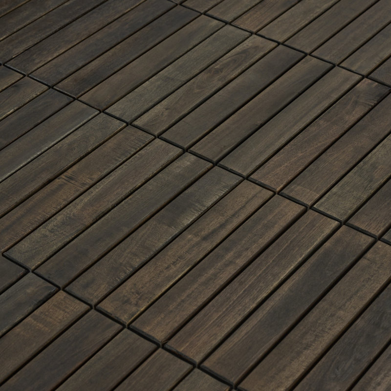 Carreaux de terrasse imbriqués, Marron foncé