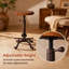Tabouret de bar pivotant vintage 22,04 à 25,98 pouces avec tabourets de comptoir industriels réglables pour îlot de cuisine avec repose-pieds
