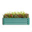 2PCS Lit de jardin surélevé en métal vert 4 × 2 × 1Ft, pot de fleurs surélevé rectangulaire pour plantes, herbes-950858188