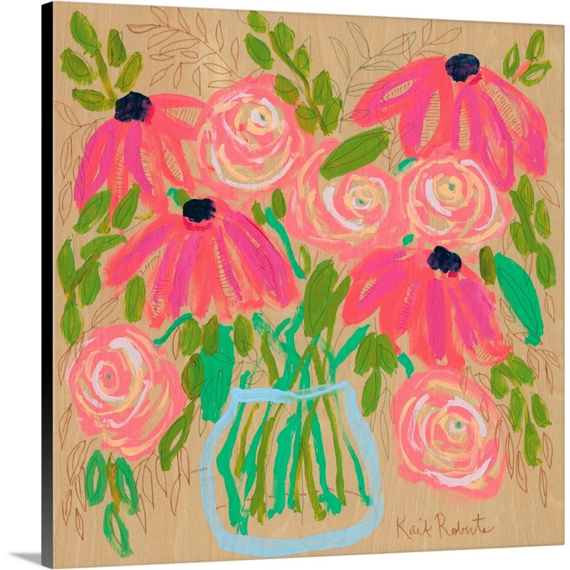 Reproduction d’art sur toile, "from me to you" par Kait Roberts, Toile tendue, H 12 po x l 12 po x P 1,25 po