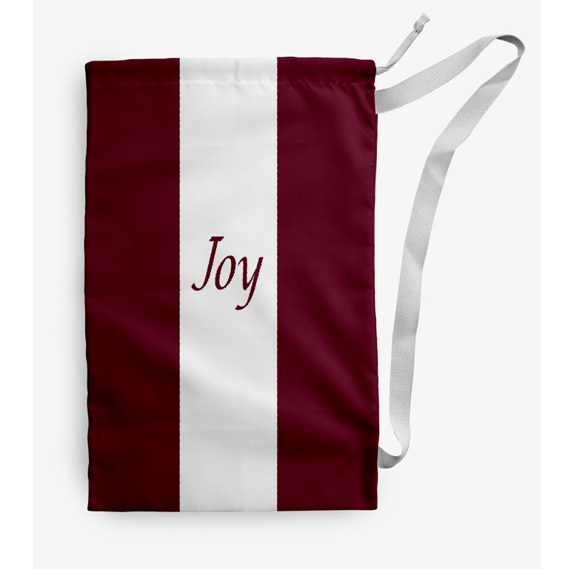 Fabric Laundry Bag with Handles, Small (29" H x 18" W), Dark Red