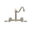 Robinet mural Vintage III Plus avec bec pivotant traditionnel et douchette latérale en laiton massif-55870695-93232835
