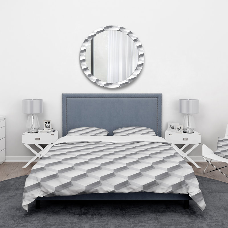 Ensemble de housse de couette scandinave, Housse de couette très grand + 2 taies décoratives