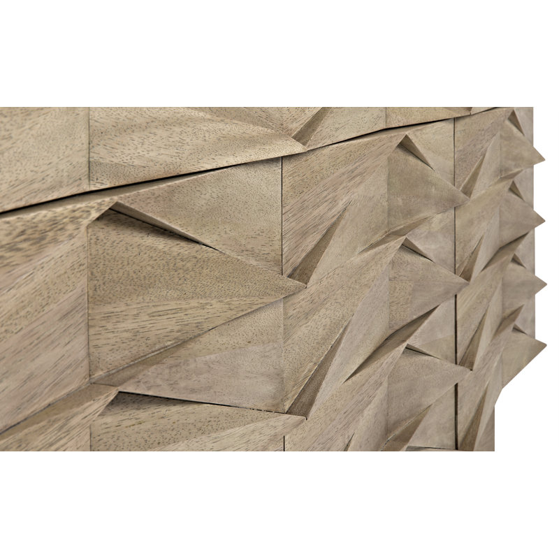 Drake 75'' W Solid Wood Sideboard, Washed Walnut