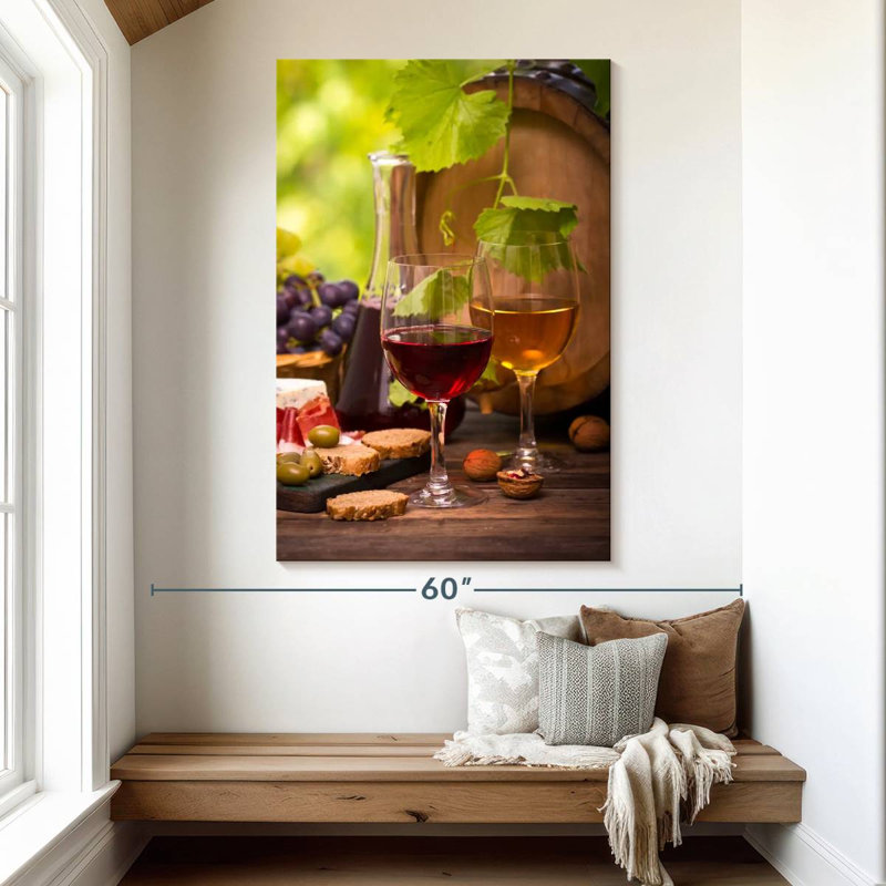 Yarlin Wine Cheese And Bread, 51" H x 34" W