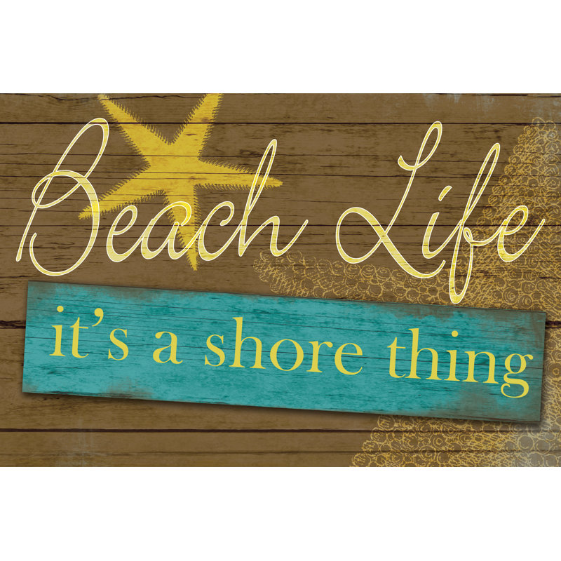 Beach Life Shore - Wrapped Canvas Print, 30cm H x 46cm W x 3.8cm D