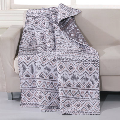 Denmark Hygee Geo Quilted Reversible Throw