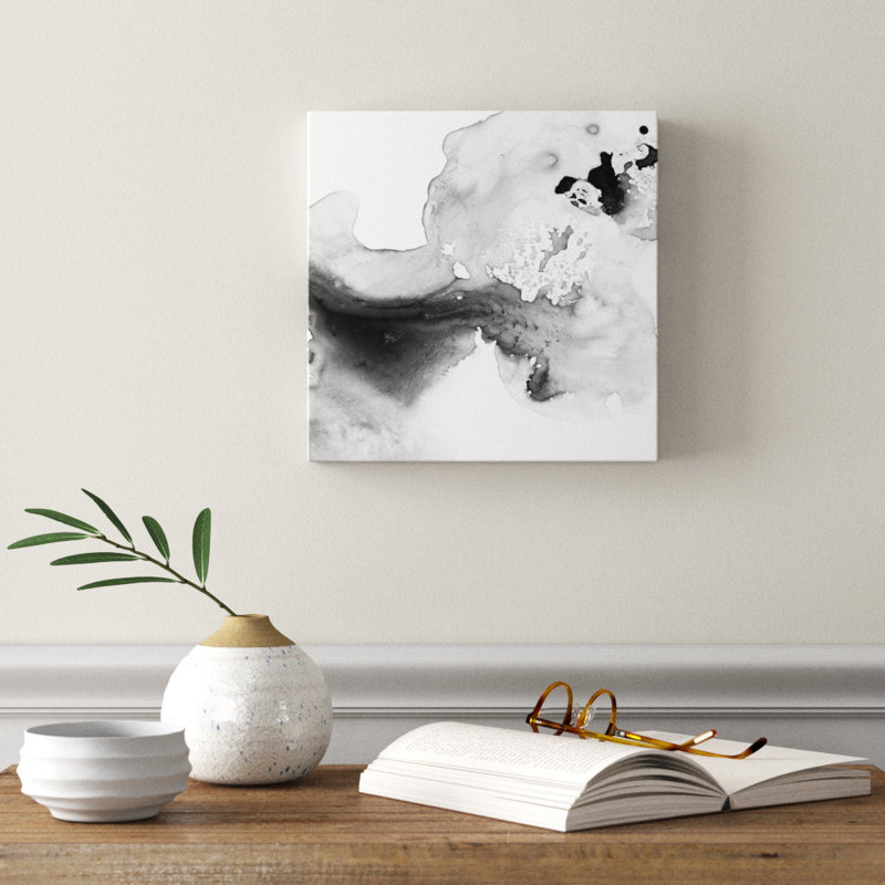 Smoke & Water II by Ethan Harper - Wrapped Canvas Painting, 30cm H x 30cm W